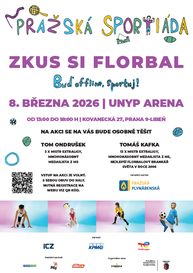 Pražská sportiáda - zkus si florbal