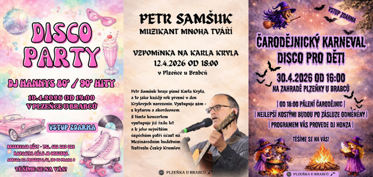 Dubnové akce U Brabců