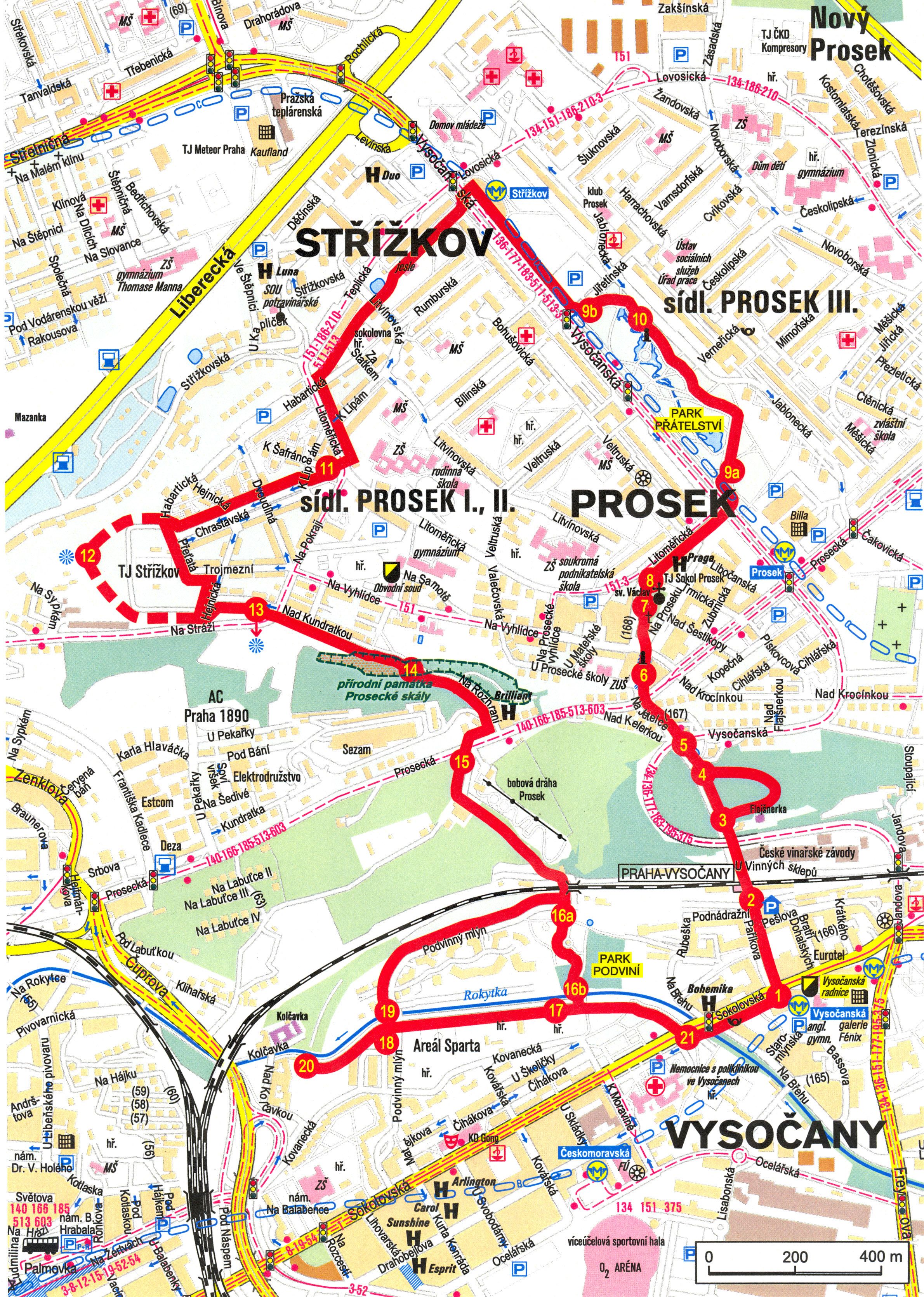 prosek mapa I. severozápadní stezka | Městská část Praha 9 prosek mapa