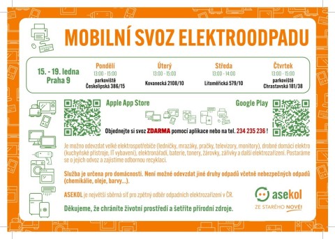 Informace k mobilnímu svozu elektroodpadu