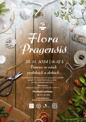 Flora Pragensis 2024 - vánoční floristická soutěž Střední odborná škola Jarov ve spolupráci s MHMP pořádá 13.ročník floristické soutěže pro žáky zahradnických škol. Uskuteční se 28.11.2024 ve společenském sále Střední odborné školy Jarov, Učňovská 100/1, Praha 9. Pro veřejnost proběhne v sobotu 30.11.2024 9,00-14,00 prodejní výstava soutěžních i nesoutěžních vánočních výrobků jako adventní věnce, svícny a jiné výrobky. Jste srdečně zváni.