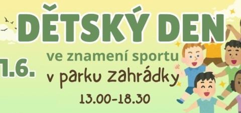 Den dětí v parku zahrádky